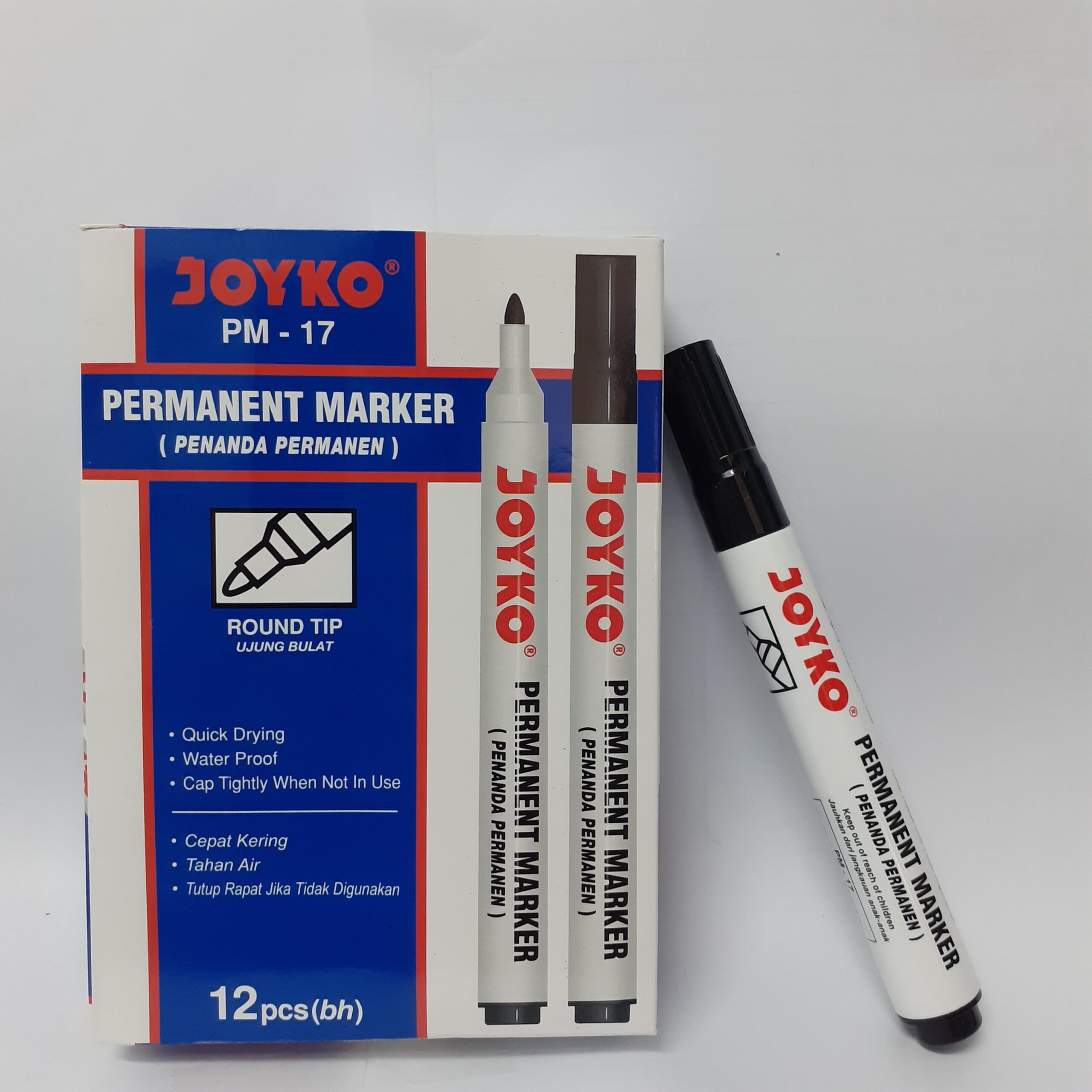 Spidol Permanent dan WhiteBoard Marker Joyko Hitam - Gambar 2